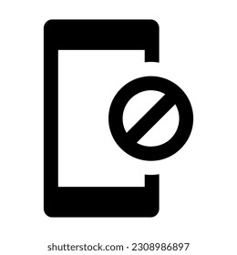 App blocking icon vector illustration isolated on white background. High quality black style vector icons