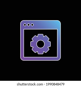 Icono de vector de gradiente azul de aplicación