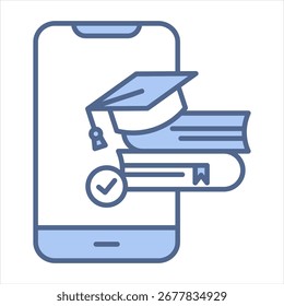 Ilustração do vetor de ícone azul do aplicativo