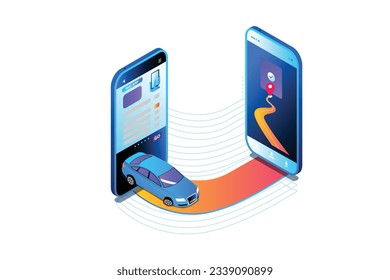 App for Booking Taxi Concept Landing Page