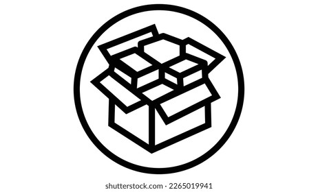 
App Box icon where you will find all kind of apps. Flat vector graphic.