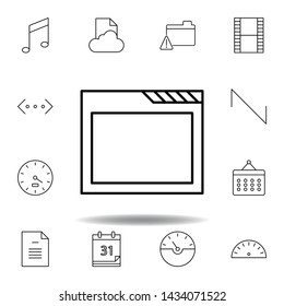 app browser tabs outline icon. Detailed set of unigrid multimedia illustrations icons. Can be used for web, logo, mobile app, UI, UX