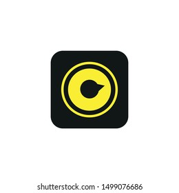 App Button With Speach Bubble Icon Vector Illustartion