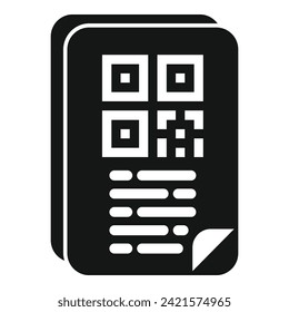 App cell paper code icon simple vector. Scanner cellular. Device check
