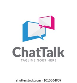 app chat talk bubble logo icon vector template