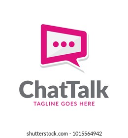 app chat talk bubble logo icon vector template