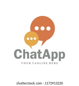 app chat talk bubble logo icon vector