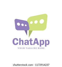 app chat talk bubble logo icon vector