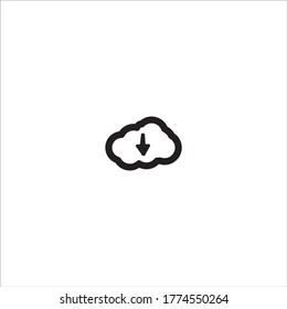 Vector de diseño de icono de descarga en la nube de aplicaciones