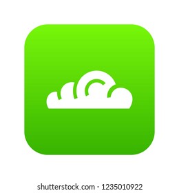 App cloud icon green vector isolated on white background