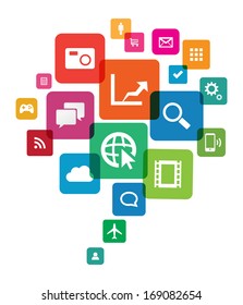 App cloud technology. 