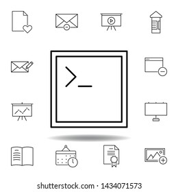 app code window outline icon. Detailed set of unigrid multimedia illustrations icons. Can be used for web, logo, mobile app, UI, UX