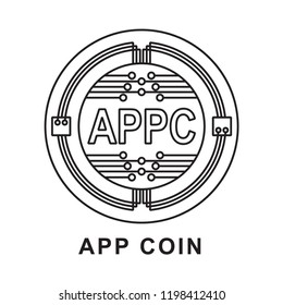 app coin  Cryptocurrency  icon outline
