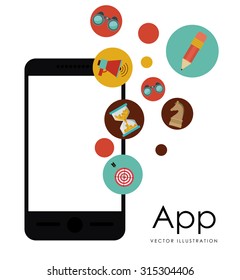 App concept about multimedia icons design, vector illustration eps 10