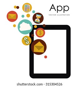 App concept about multimedia icons design, vector illustration eps 10