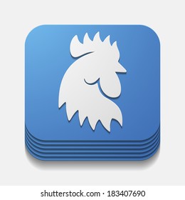 app concept: cock, bird, agriculture