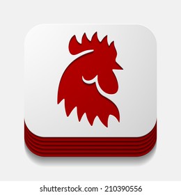 app concept: cock, bird, agriculture