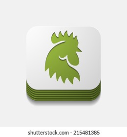 app concept: cock, bird, agriculture