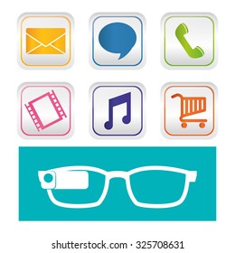 App concept with gadget icon design, vector illustration 10 eps graphic.