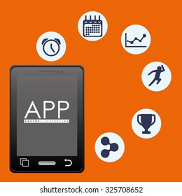 App concept with gadget icon design, vector illustration 10 eps graphic.