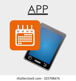 App concept with gadget icon design, vector illustration 10 eps graphic.