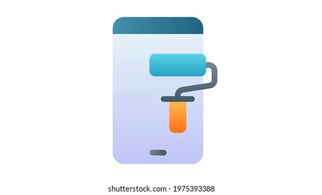app design smartphone single isolated icon with smooth style