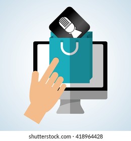 App design. technology illustration. social media concept