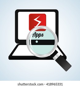 App design. technology illustration. social media concept