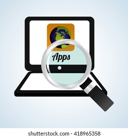 App design. technology illustration. social media concept