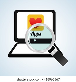 App design. technology illustration. social media concept