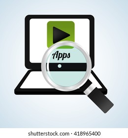 App design. technology illustration. social media concept