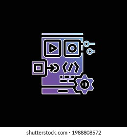 App Development blue gradient vector icon