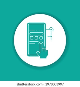 App development color line icon.  Pictogram for web page, promo. UI UX GUI design element. Editable stroke.