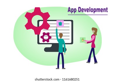 app development concept. vector illustration, flat design