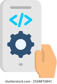 App Development Icon Flat Vector Illustration