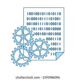App Development Icon. Thin Line With Blue Fill Design. Vector Illustration.