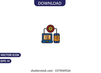 App Development icon in trendy flat style isolated on white background vector illustration 