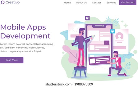 App Development Landing Page Illustration