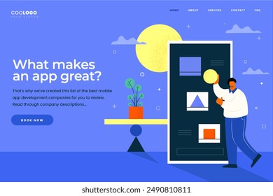 App development landing page vector design in eps 10