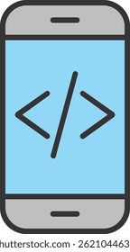 App Development Line Filled Vector Icon Design