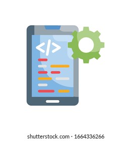 App Development Vector illustration. Design Development Flat icon style. 