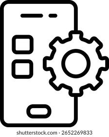 Design de ícone de linha de vetor do App Developmentspace