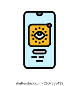 app digital mindfulness tech engagement color icon vector. app digital mindfulness tech engagement sign. isolated symbol illustration