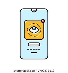 app mentalidade digital engajamento técnico cor ícone vetor. app mentalidade digital engajamento técnico sinal. isolado símbolo ilustração