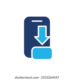App descargador de color icono Vector diseño bueno para el Web o el App móvil