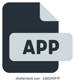 APP file extension icon - Vector icon - Vector Illustration
