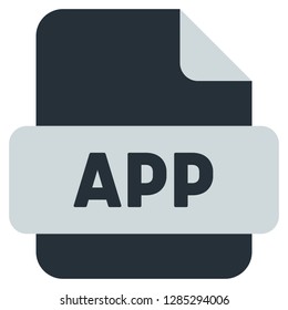 APP file extension icon - Vector icon - Vector Illustration