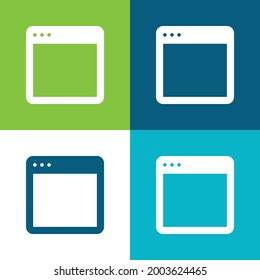 App Flat Vier-Farben-Minimal-Icon-Set