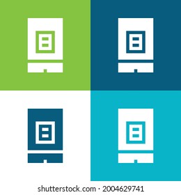 App Flat Vier-Farben-Minimal-Icon-Set