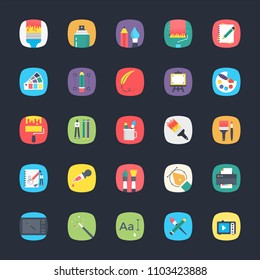 App Flat Vector Icons Set